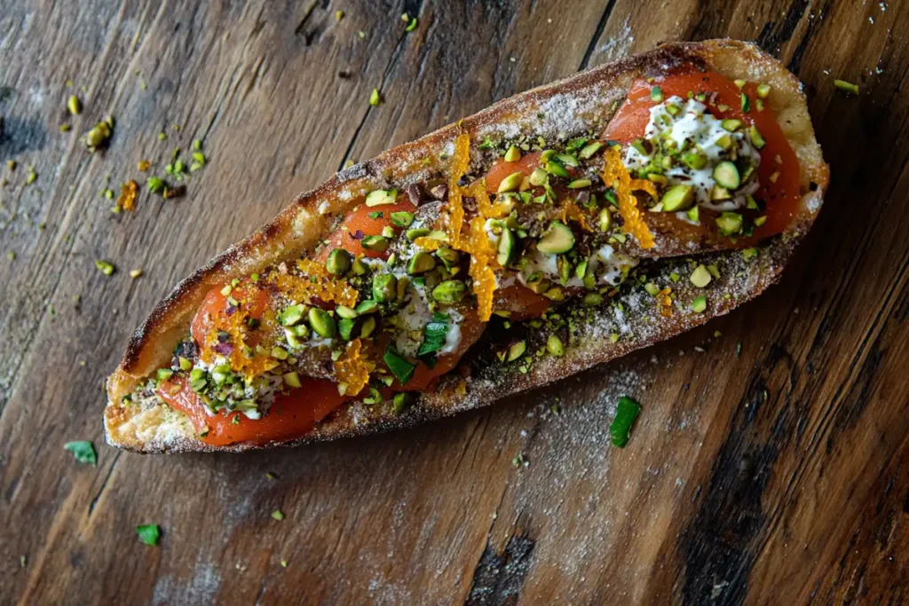 Sicilian cannoli with ricotta and pistachios