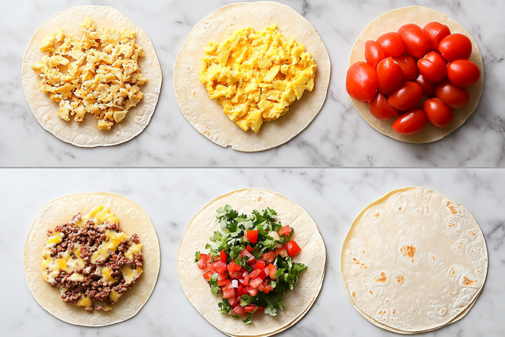 A step-by-step guide to preparing breakfast burritos for freshness.