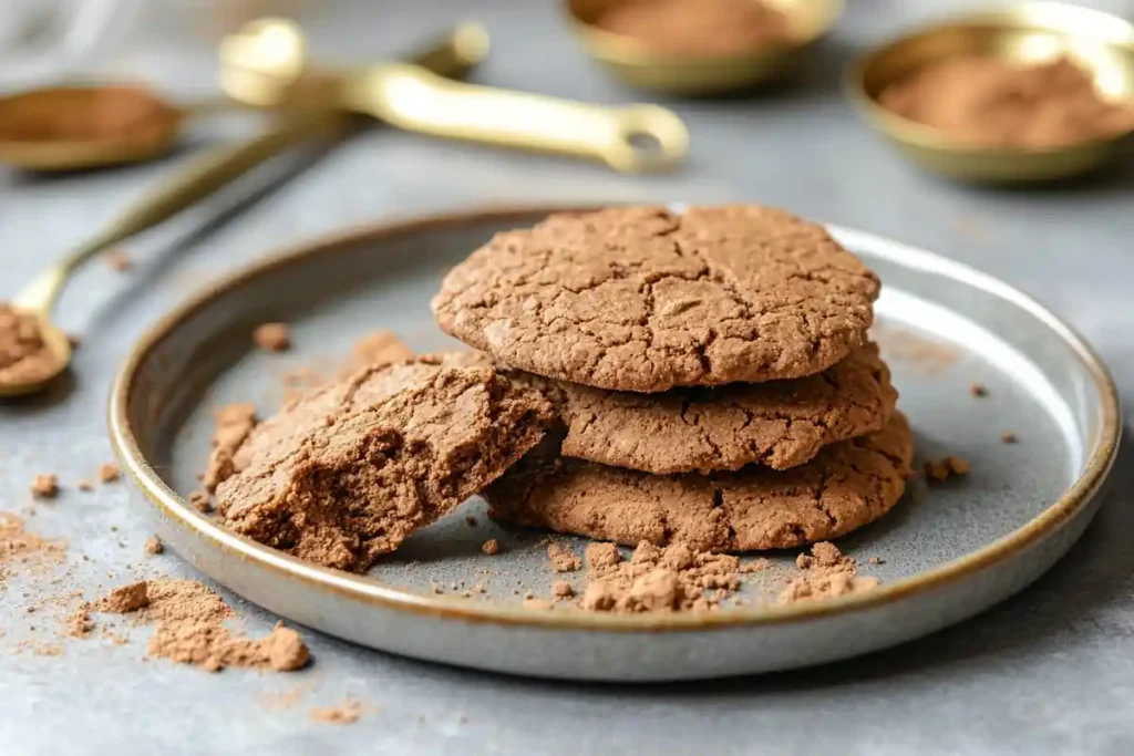 Overly dry protein cookies on a plate.