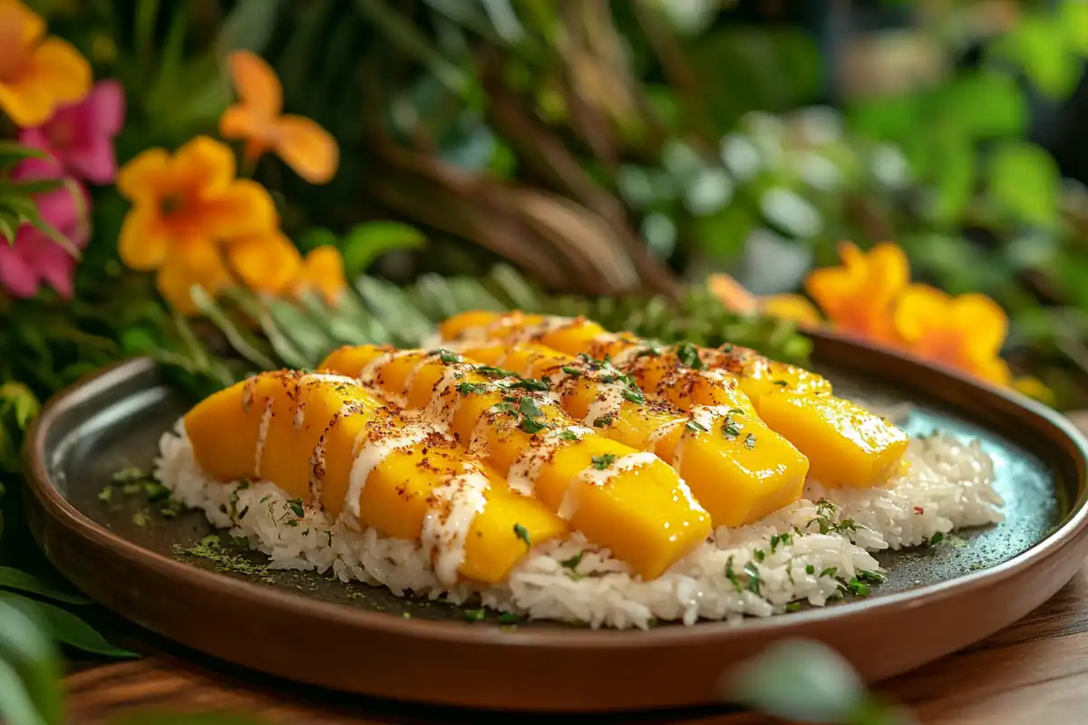 Mango sticky rice, Thailand’s most popular dessert.