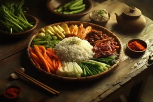 A beautifully plated Basi dish, showcasing traditional Korean food.