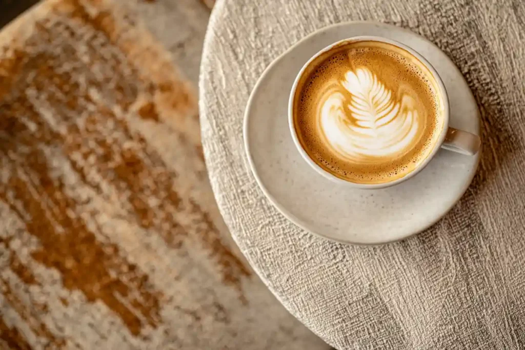 Barista-style latte made with Javy Coffee.