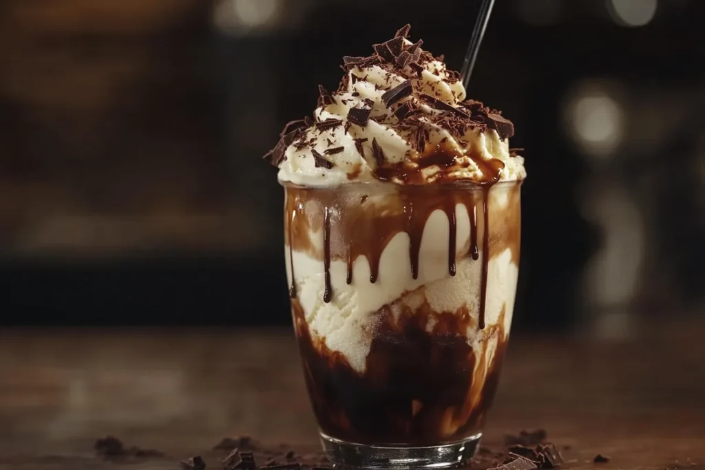 Coffee affogato made with Javy Coffee and vanilla ice cream.