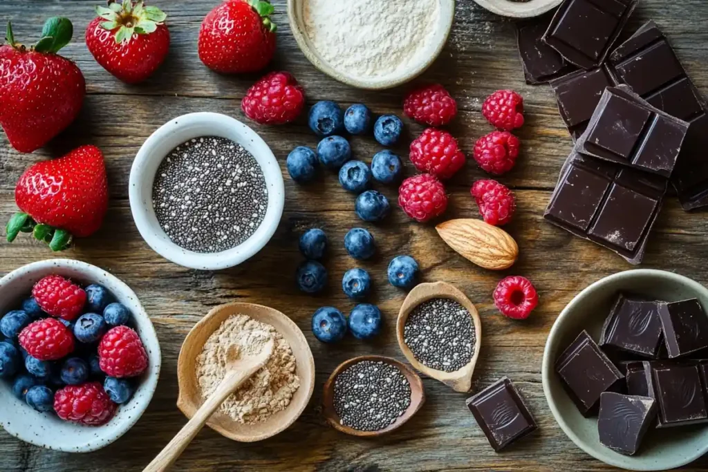 Healthy ingredients for diabetic-friendly desserts.