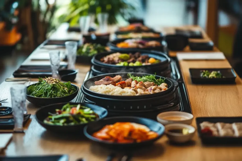 Aesthetic arrangement of a traditional Korean bapsang.