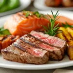 A variety of sous vide dishes served on elegant plates.
