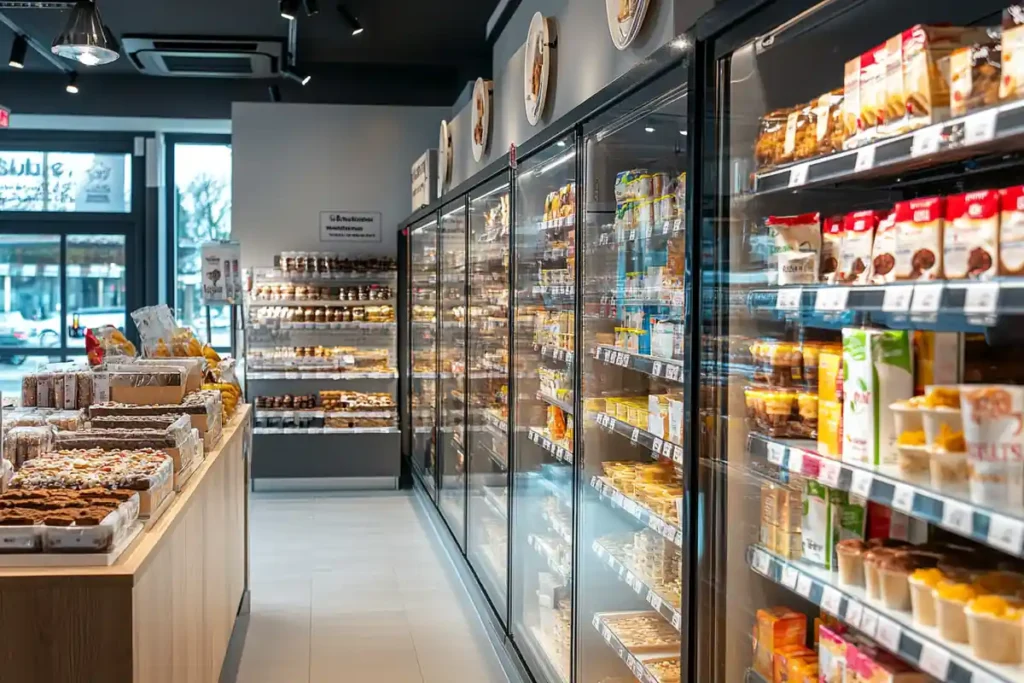 Sugar-free and low-carb desserts in a UK grocery store