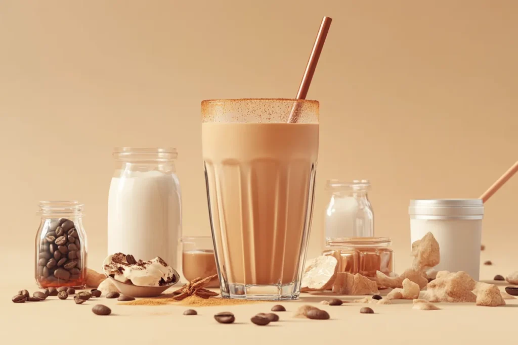 A refreshing iced Javy latte made with milk and garnished with cinnamon – Do you mix Javy with milk or water?